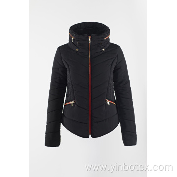 Black padding jacket for daily wear